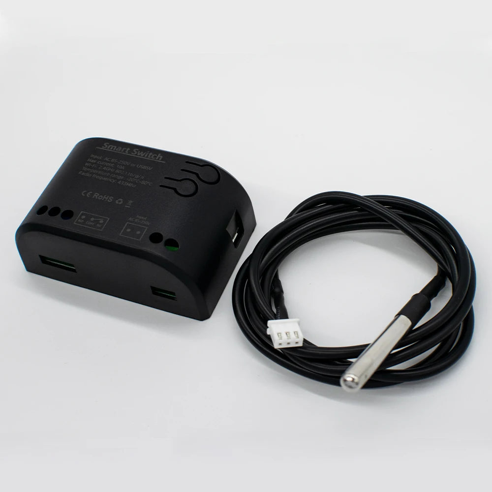Wifi Temperature Sensor Tuya Smart Wifi Rf433 Intelligent Thermostat Switch 10A Data Monitoring Alexa Google Home Compatible