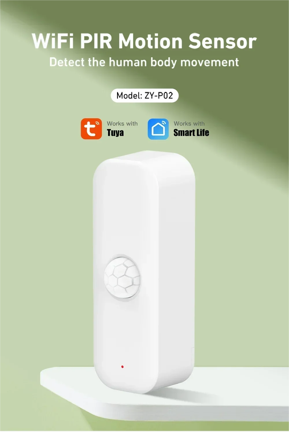 Tuya WiFI PIR Motion Sensor Smart Human Body Smart Home Sensor APP Remote Control Smart Life For Smart Home Work With Alexa