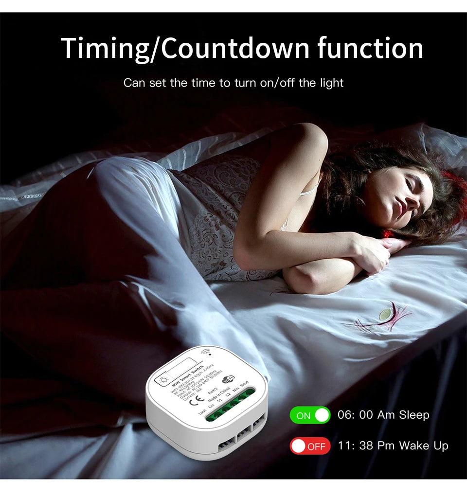 RF433 Self-Powered Wireless Light Switch, Kinetic No Battery,16A Relay, Retrofitting Easy Installation for Home Garage Garden