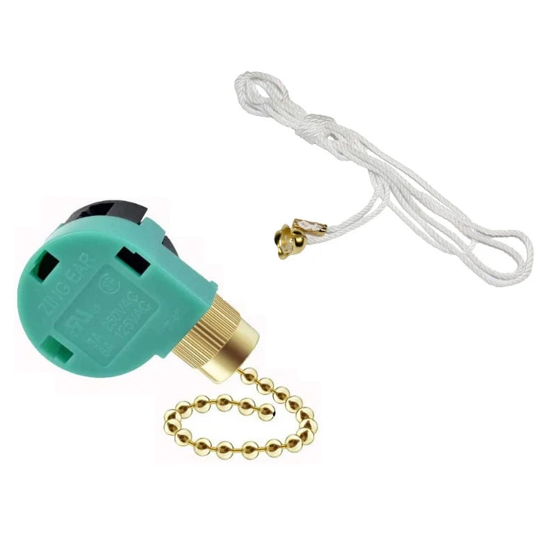 Ceiling Fan Switch 3 Speed 4 Wire ZE-268S6 Fan Pull Chain Speed Control Switch