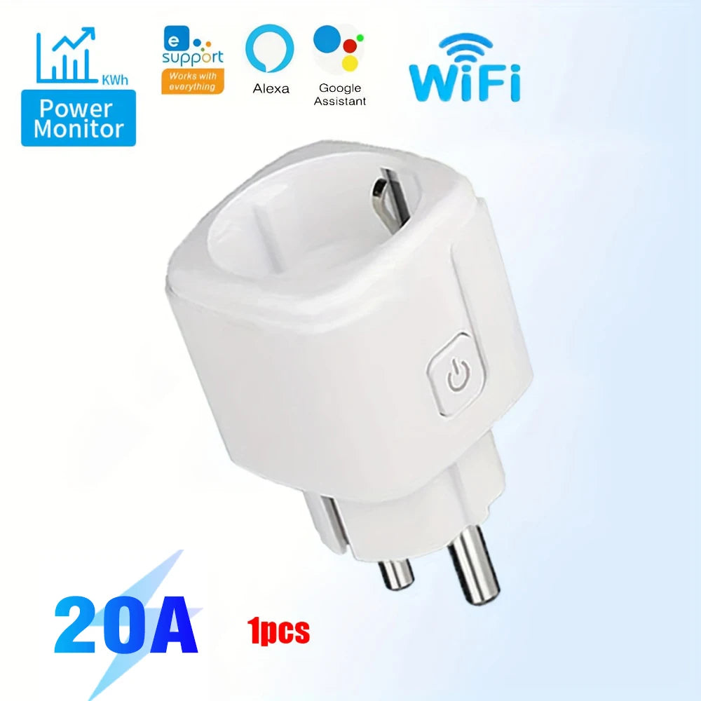 EWeLink Smart WiFi Socket EU Remote Control/Timer Switch/Battery Count Compatible With Google Home Alexa