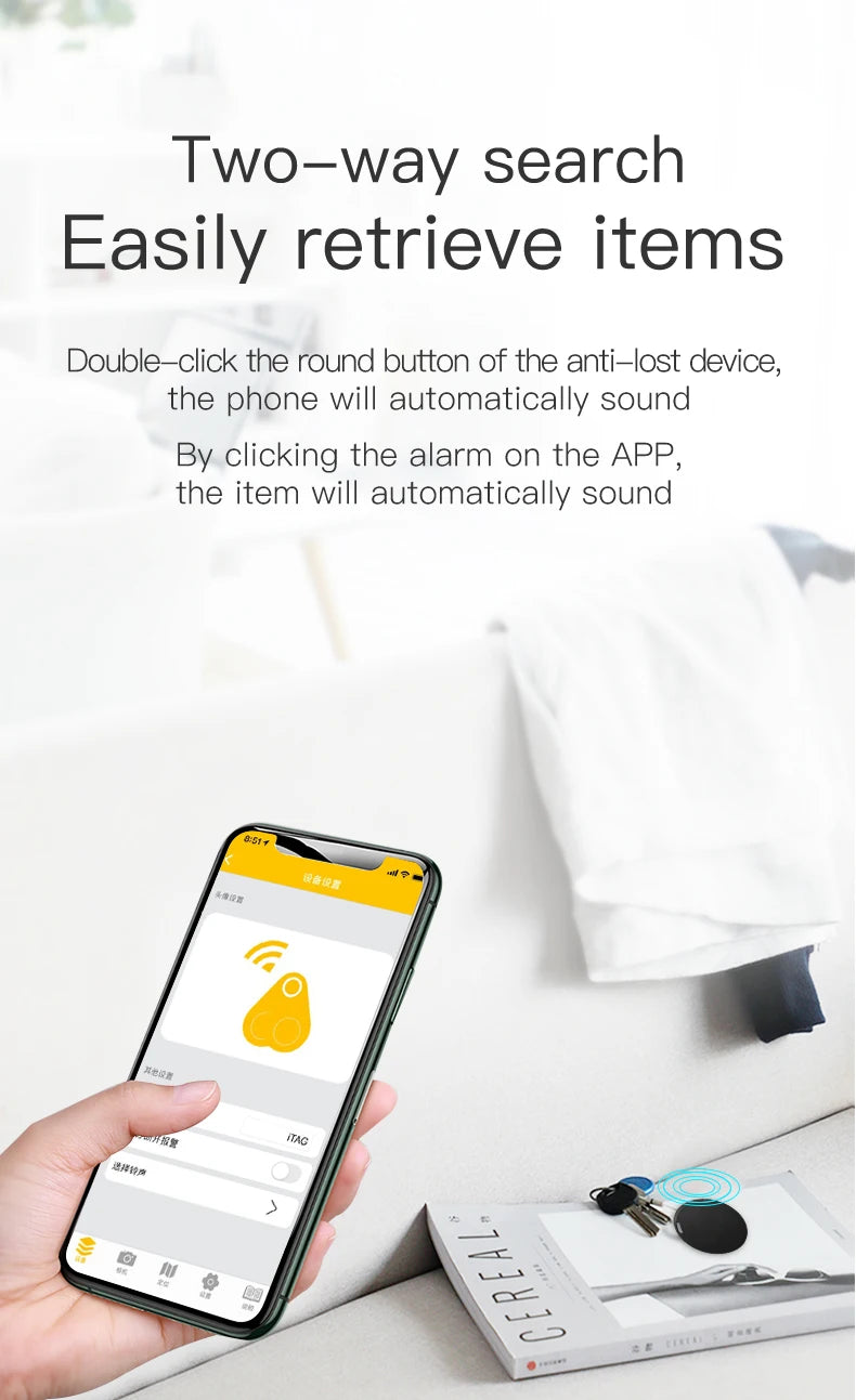 Mini GPS Tracker Bluetooth 5.0 Anti-Lost Device Pet Kids Bag Wallet Tracking for IOS/ Android Smart Finder Locator Accessories