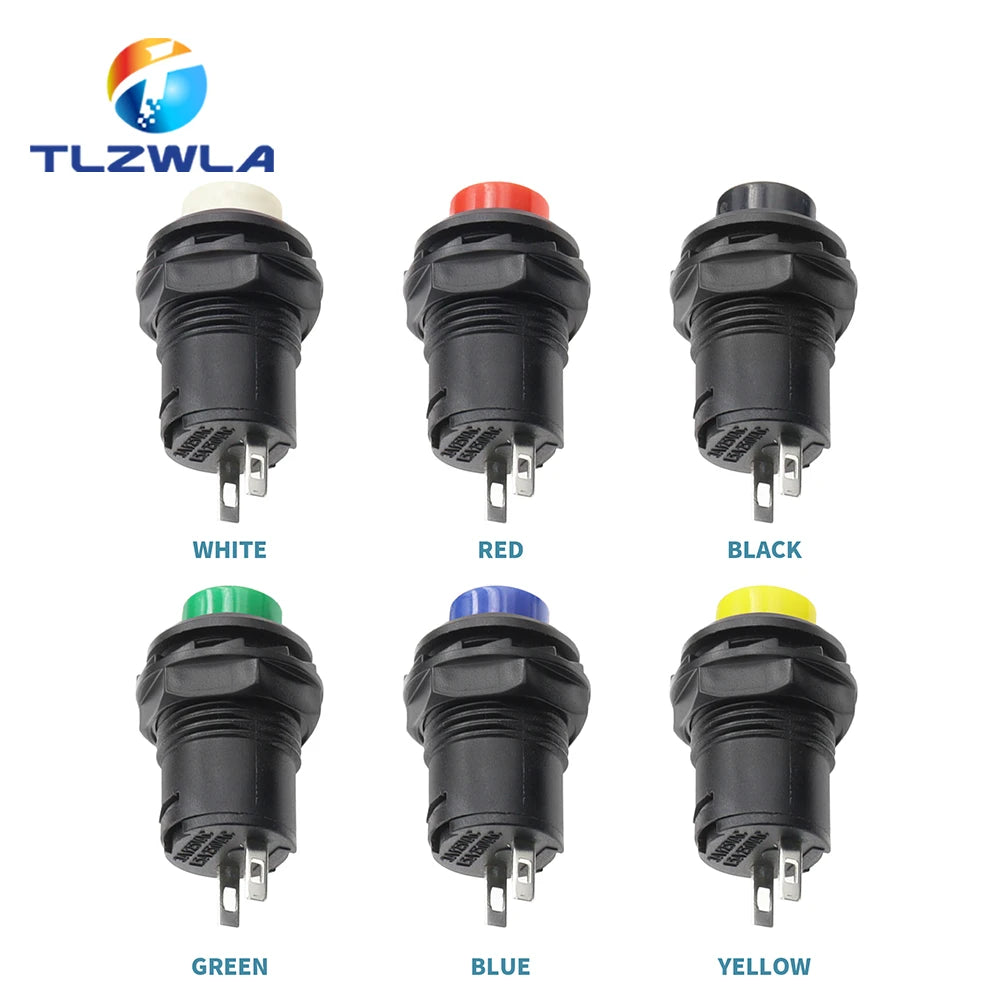 6PCS Self-Lock /Momentary Pushbutton Switches DS228 DS428 12mm OFF- ON Push Button Switch 3A /125VAC 1.5A/250VAC DS-228 DS-428