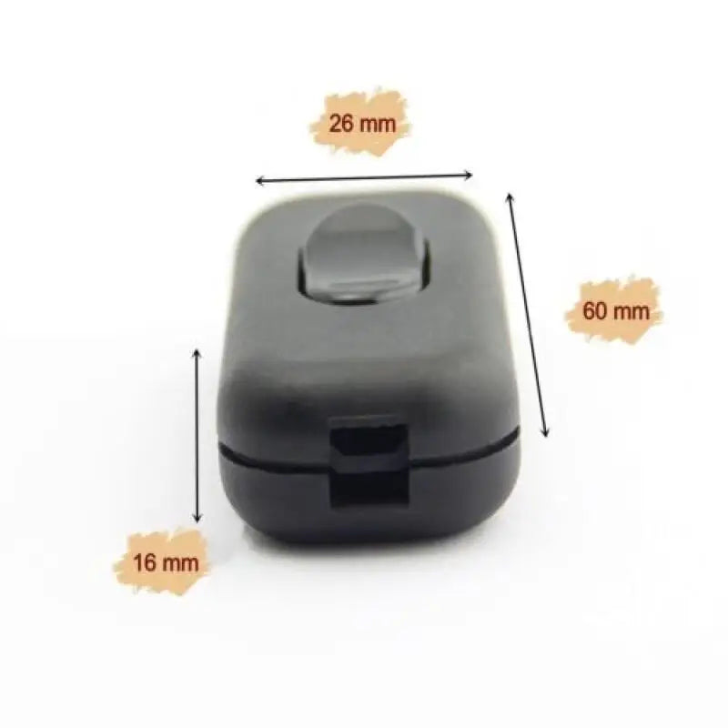 1PCS DIY ON/OFF Inline Switch 250V 6A Black/White Home Button Table Lamp Desk Light Cordless Cable Switch Electrical Accessories