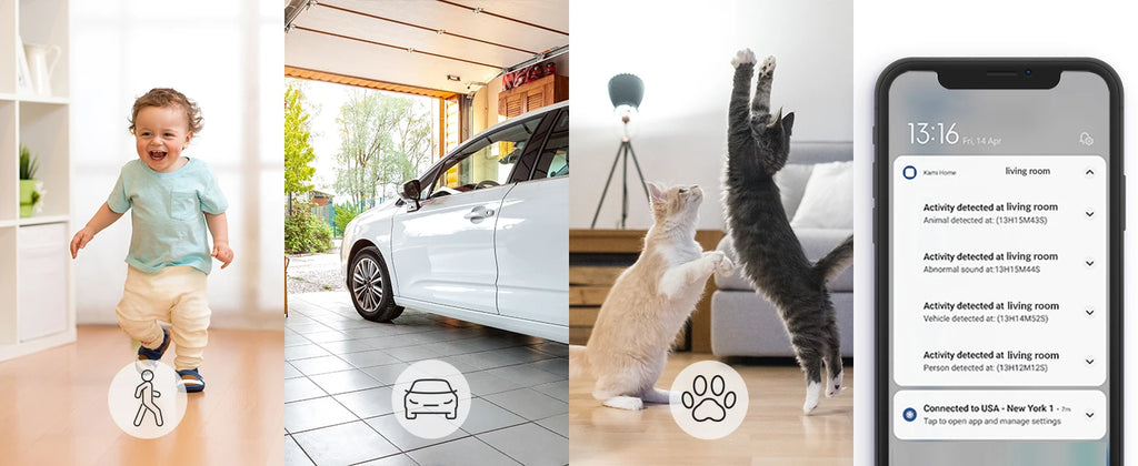 YI Pro 2K 2PC Home Security Camera Kit Indoor with Person Vehicle Pet Smart Detection for Baby Monitor Clear Night  Vision