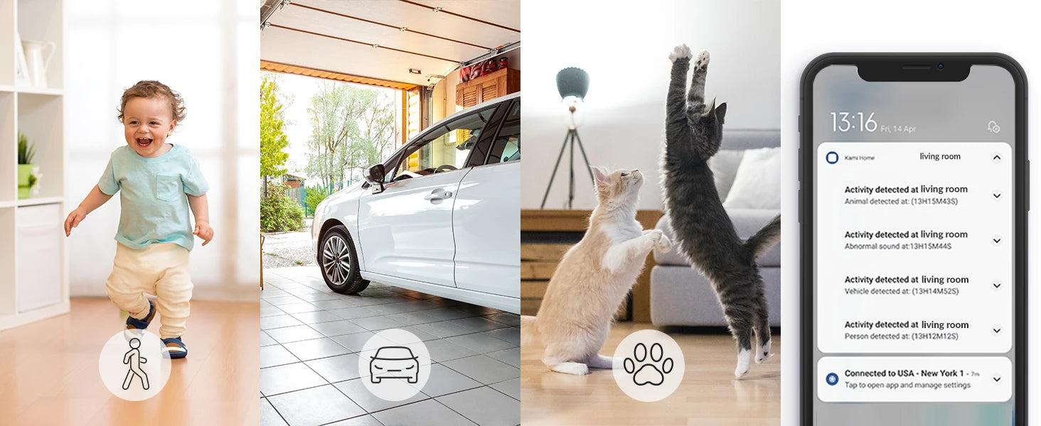 YI Pro 2K 2PC Home Security Camera Kit Indoor with Person Vehicle Pet Smart Detection for Baby Monitor Clear Night  Vision