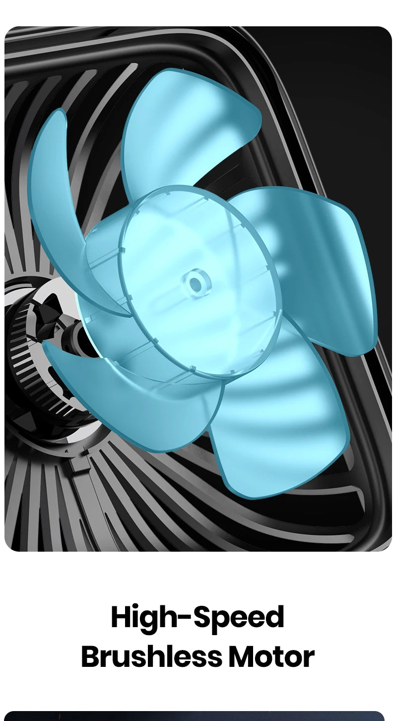 TOPK Rechargeable Portable Fan Electric Mini fan for Camping,4600mah Battery USB Desk Fan Small Silent Table Fans for Room Home