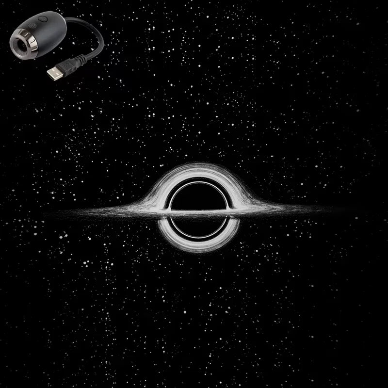 USB Car Atmosphere Projector Light Car Interior Ambient Light LED Starry Star Light Party Decor Romantic Saturn Galaxy Light