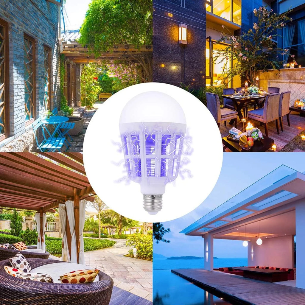 JOYINLED 2 in 1 LED Pest Attract Trap 220V/110V E26/E27 Lamp Bulb Pack of 1/2 Bug Zapper, Mosquito Killer for Home Kitchen Patio