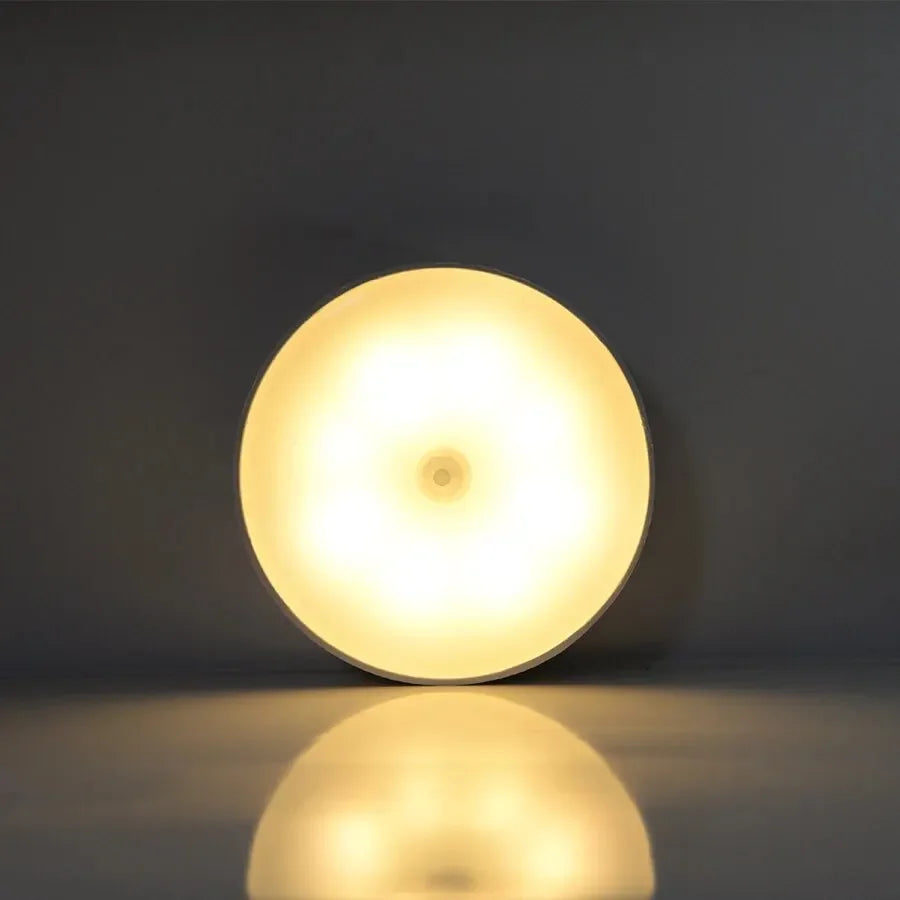 LED Human Body Induction Night Light 8LEDs USB Charging Smart Sensor Lamp Bedside Bedroom Home Corridor Lighting Mini Wall Lamp