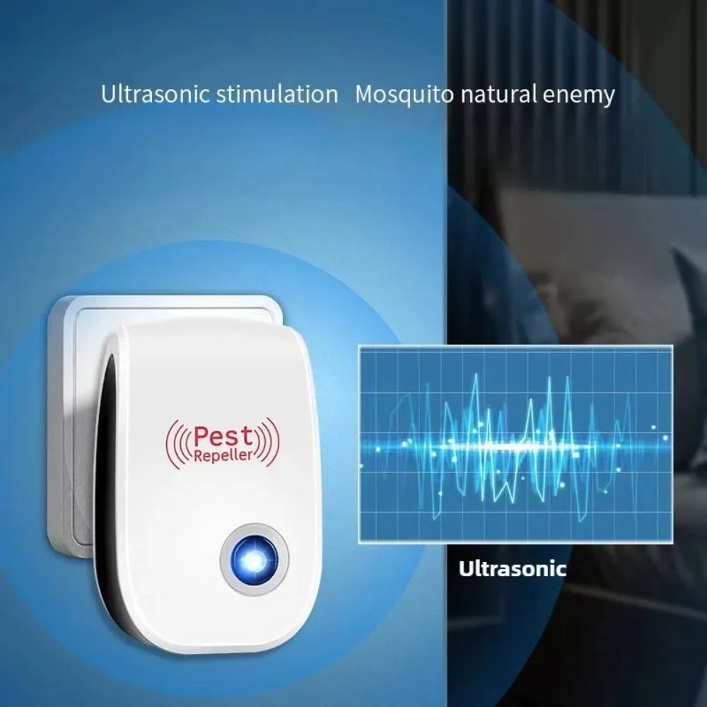 Plug-In Ultrasonic Pest Repeller,Electronic Insect Control,Mosquito Repellent For Home,Repels Mice Ants Spiders Cockroaches