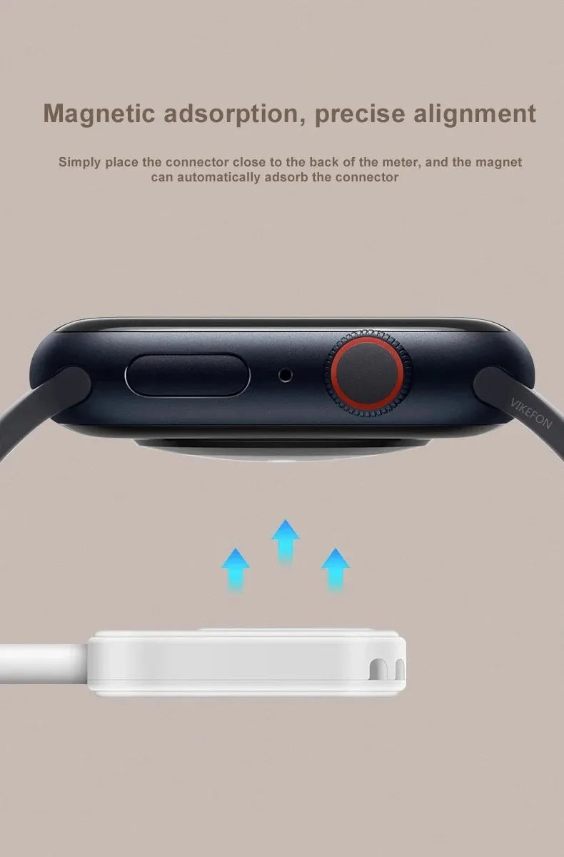 Wireless Watch Charging Dock Dual Interface Design Travel Adapter For Apple Watch Series 10 9 8 7 6 5 4 3 2 1 Home Office Travel