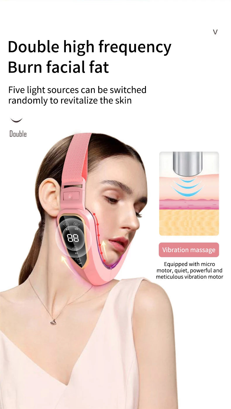 Facial Lifting Massager 12 Gears Electric Facial Massager V-line Face Lifting Slimming Vibration Device Home Use Beauty Tool