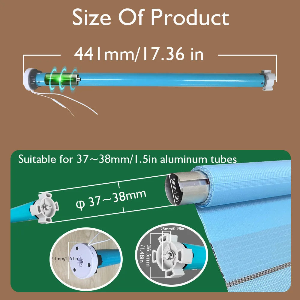Tuya Zigbee Battery Smart Curtain Shutter Roller Blind Automatic Motor For 37mm 38mm Tube Alexa Alice Google Home Voice Control