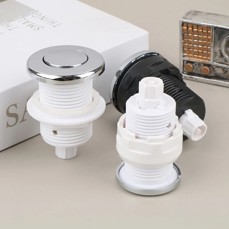 1Pcs 28/32/34mm Pneumatic Switch On Off Push Button For Bathtub Spa Waste Garbage Disposal Whirlpool