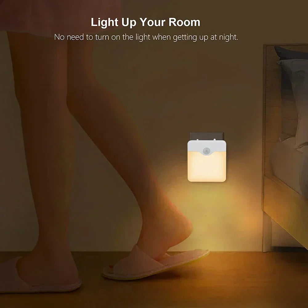 LED Night Lamp Wireless Motion Sensor Light US EU UK AU Plug Sensor Night Lamp Dimmable Lights for Bedroom Corridor Lighting