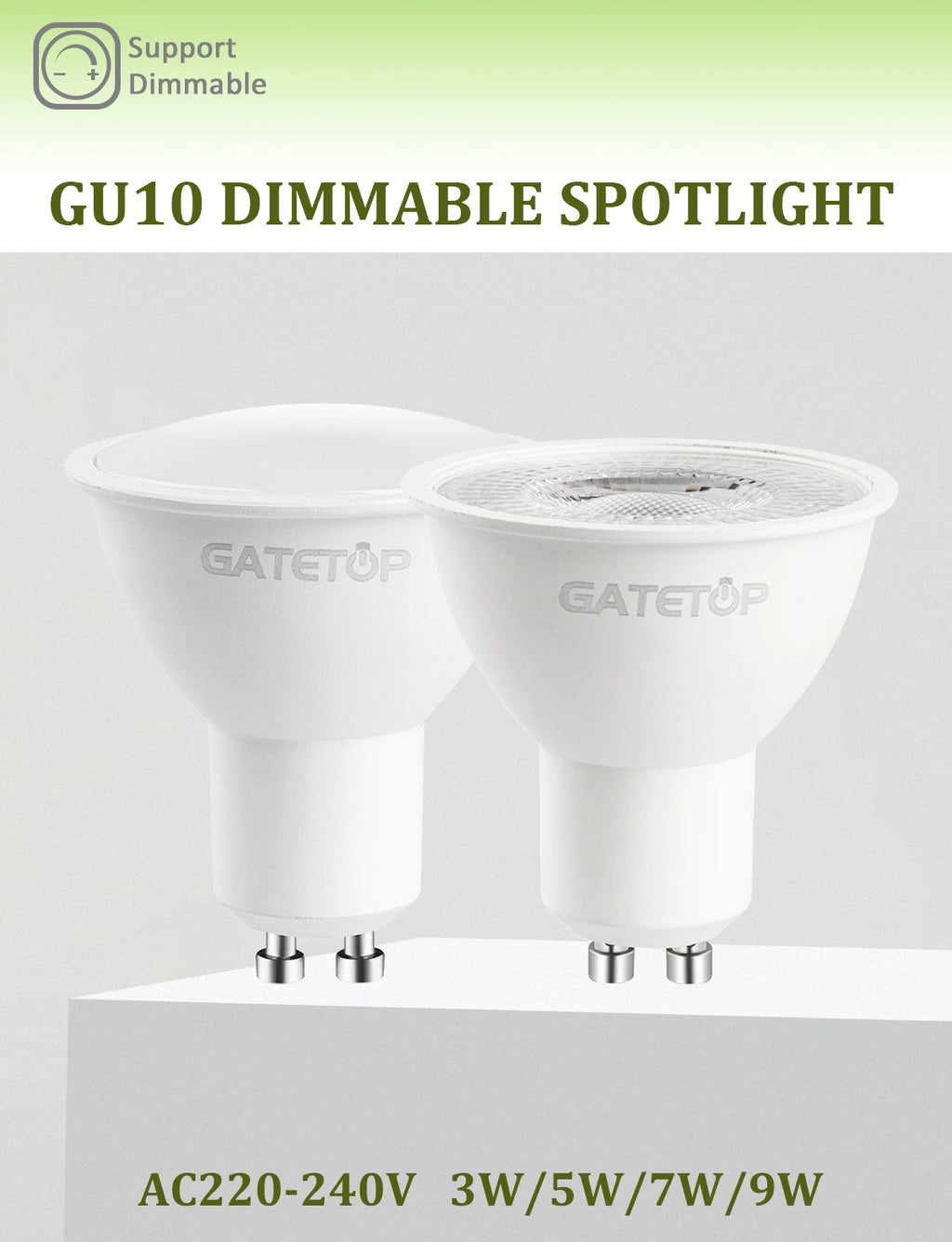5/8/10/12pcs Dimmable GU10 Led Spotlight 220V Warm light 3000K 4000K 6000K Dimming Bulb Replace 50W halogen lamp home derection