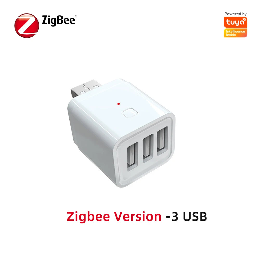 Tuya WiFi/Zigbee Smart USB Adapter Plug 1/2/3 Gang Smartlife APP Timing DIY ON/OFF Controller Works with Alexa Google Home