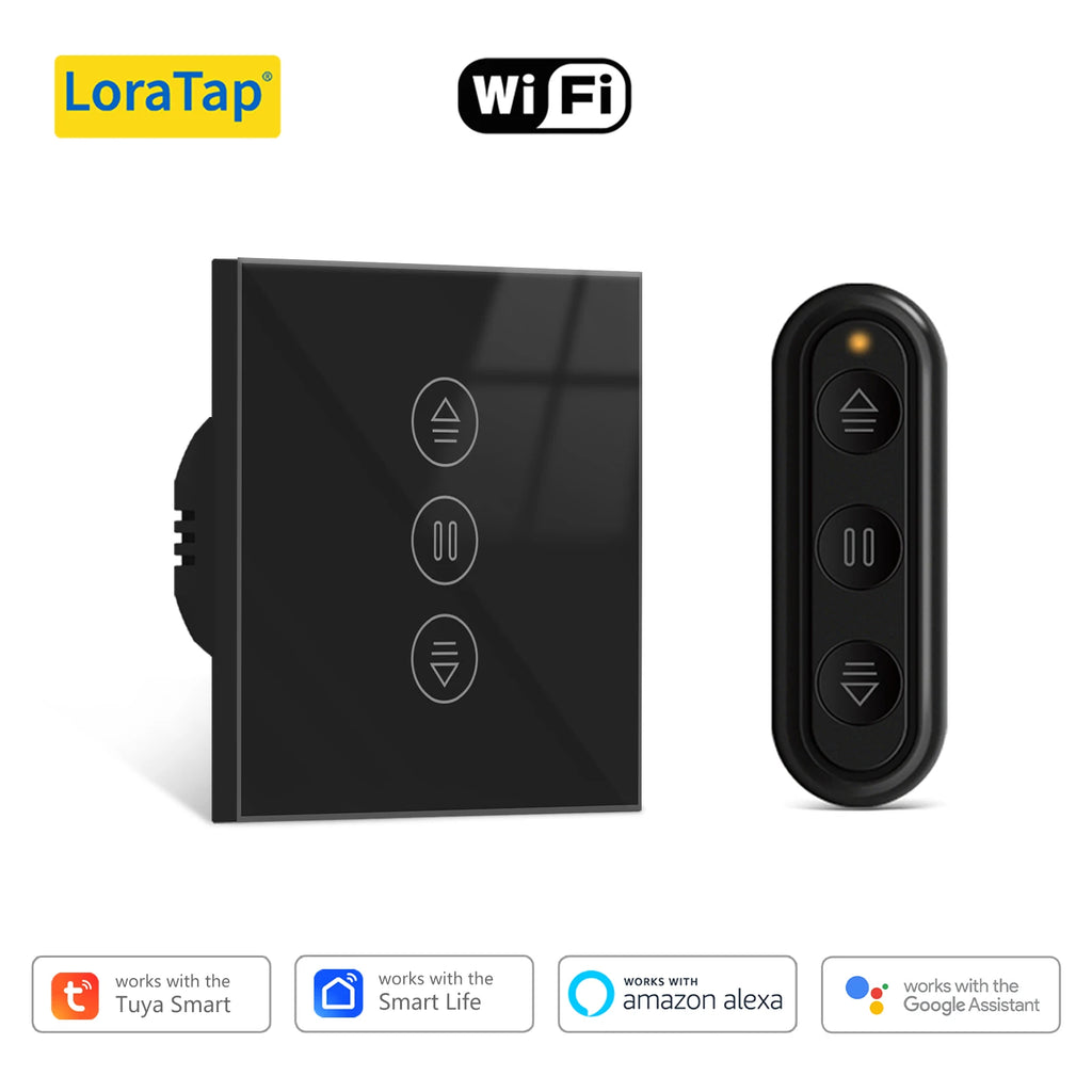 LoraTap Tuya Roller Shutter Touch Panel Switch Smart Life App Remote Progress Bar Settings Voice Control via Google Home Alexa