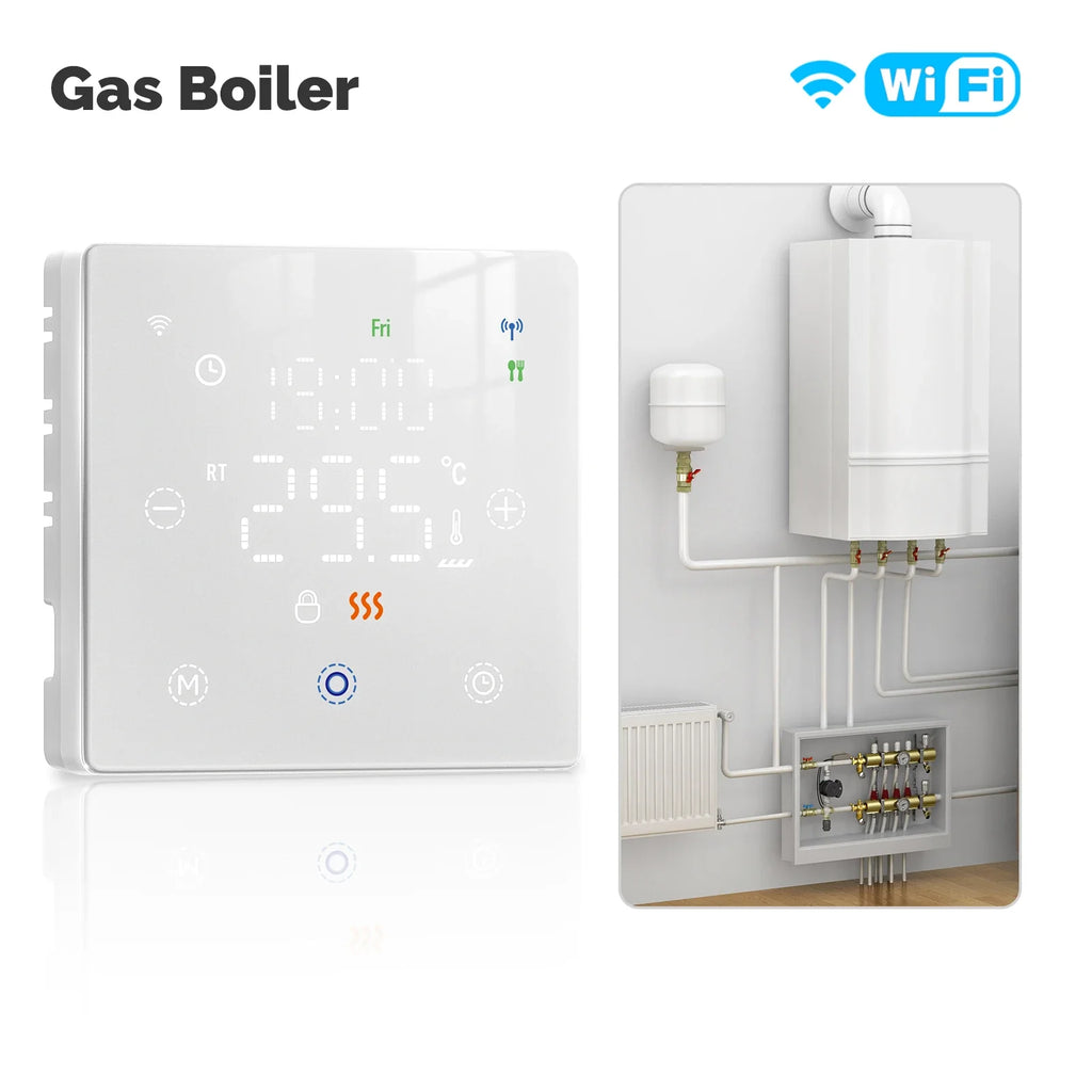 MOES Tuya WiFi/ZigBee Smart Thermostat Battery-Powered Thermoregulator Gas Boiler Temperature Controller by Alexa Google Home