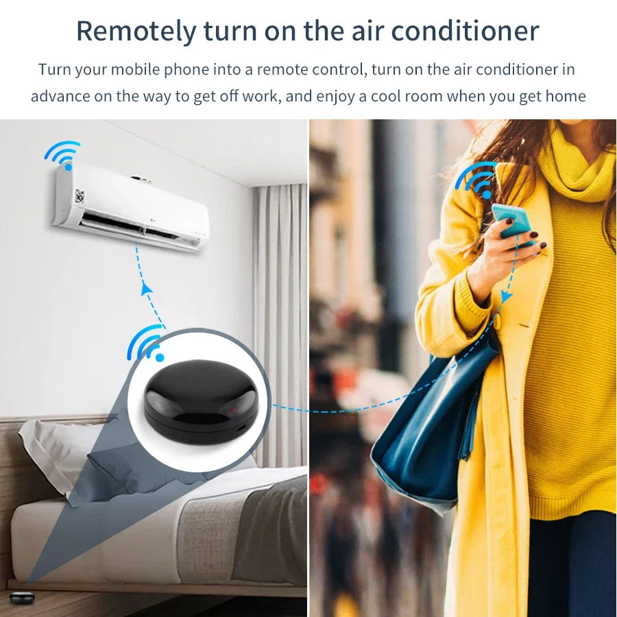 Tuya WiFi IR Control Hub Remote Control Smart Home Remote Universal Infrared Controller For Air Conditioner With Google Alexa