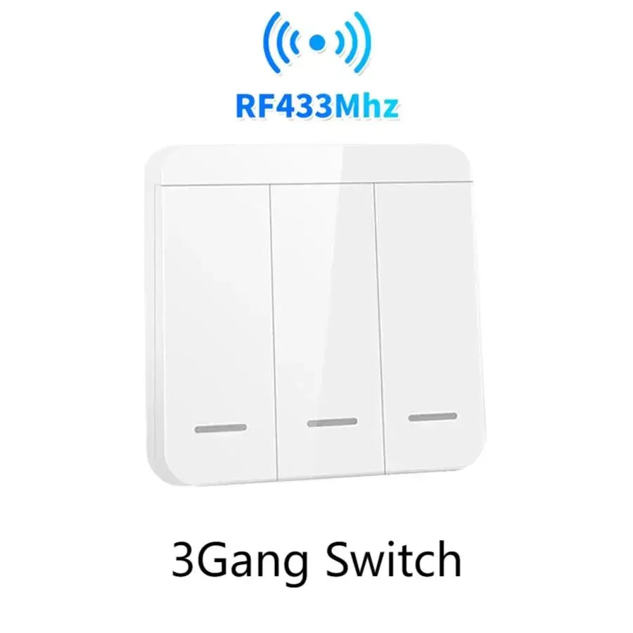 RF433Mhz Wireless Remote Control 12V ON OFF Switch Module Home Garage Door Light Switch 220V 110V 10A Breaker Wall Switch Sets
