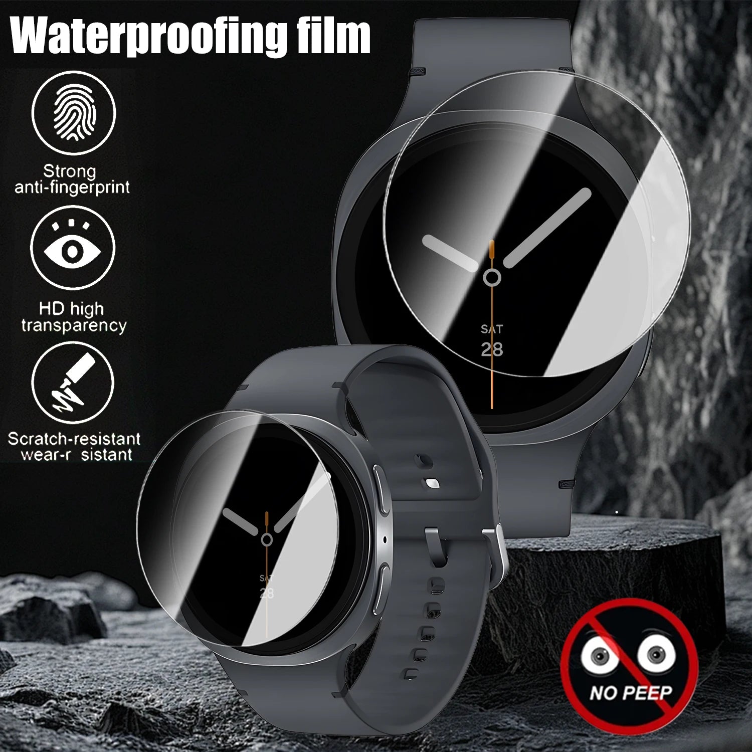 Tempered Glass Privacy Screen Protector for Samsung Galaxy Watch 8 40/44mm Watch8 Classic Anti-peeping Film for Watch Ultra 2025
