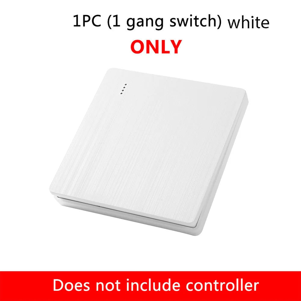 Wireless Smart Switch Light 433Mhz RF 86 Wall Panel Switch with Remote Control Mini Relay Receiver Home Led Light Lamp Fan