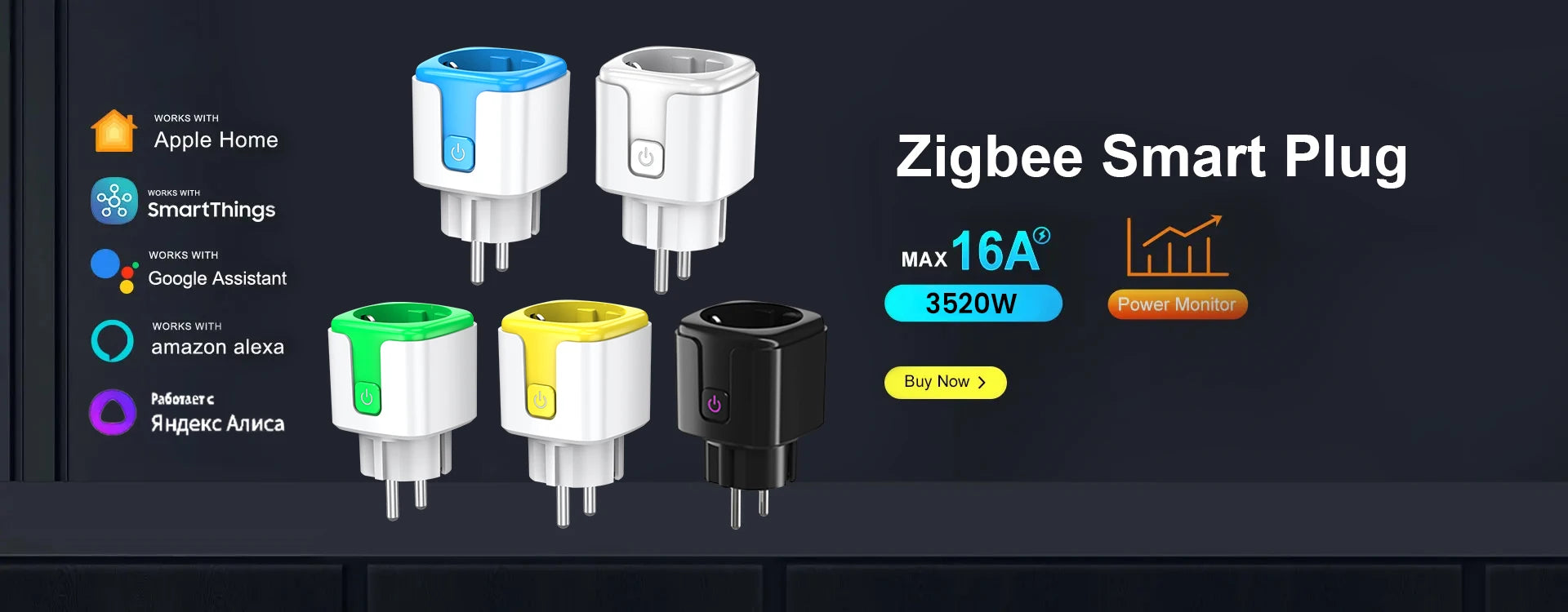 Italian Chilean Plug EU Compatible Zigbee Smart Socket BSD60 16A20A Power Monitor App Remote Control for Alexa Google Assistant