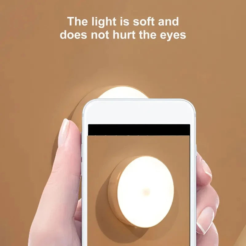 Smart Human Sensor LED Night Light USB Charging Wireless Magnetic Mount Emergency Auto Lighting Lamp for Home Office Hallway