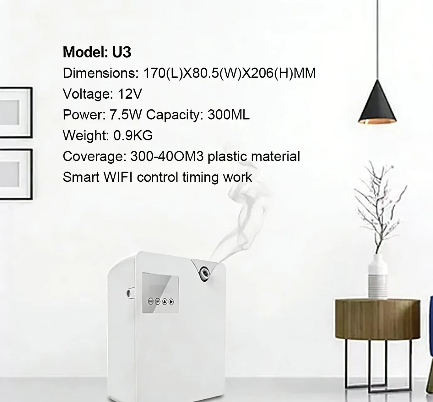 Bluetooth Smart Aroma Diffuser Hotels Air Freshener Flavoring Diffuser Coverage 300m³ Electric Smell For Home Smell Distributor