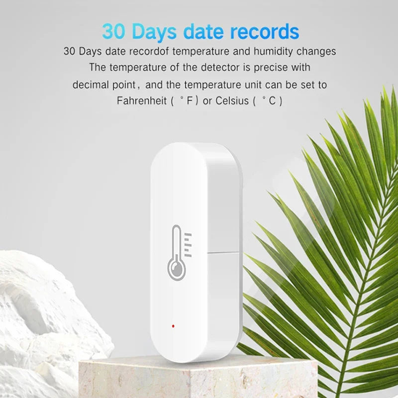 Tuya Zigbee Temperature & Humidity Sensor, Real-time Monitoring, Precise Readings, Seamless Integration for Optimal Comfort