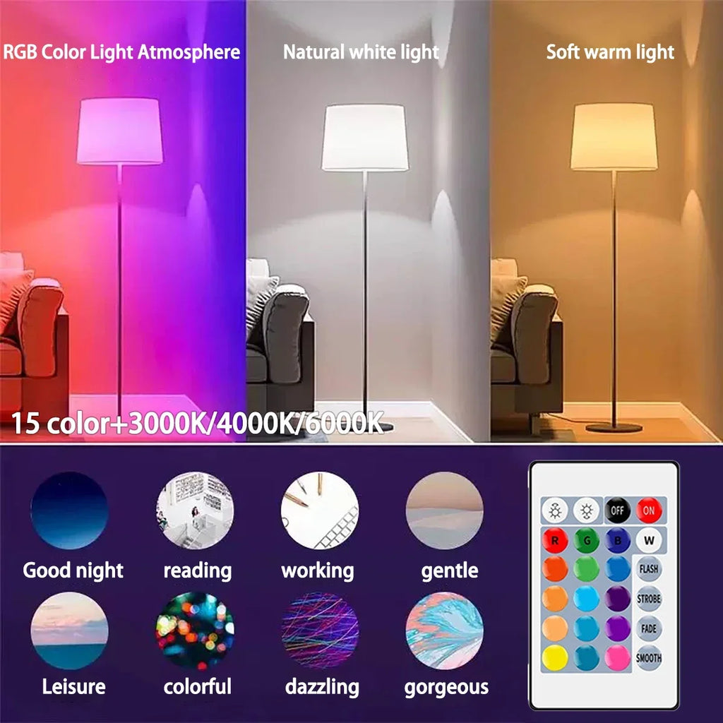 E27 Base RGB LED Bulb 24 Key Remote Control Dimmable 10W AC220V 110V Colorful Change For Bedroom Living Room Desk Lamp