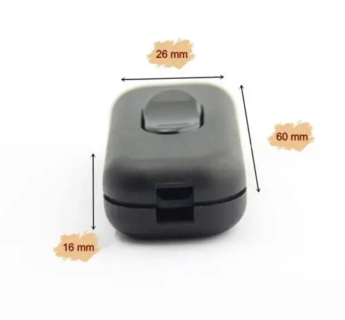 1PCS DIY ON/OFF Inline Switch 250V 6A Black/White Home Button Table Lamp Desk Light Cordless Cable Switch Electrical Accessories