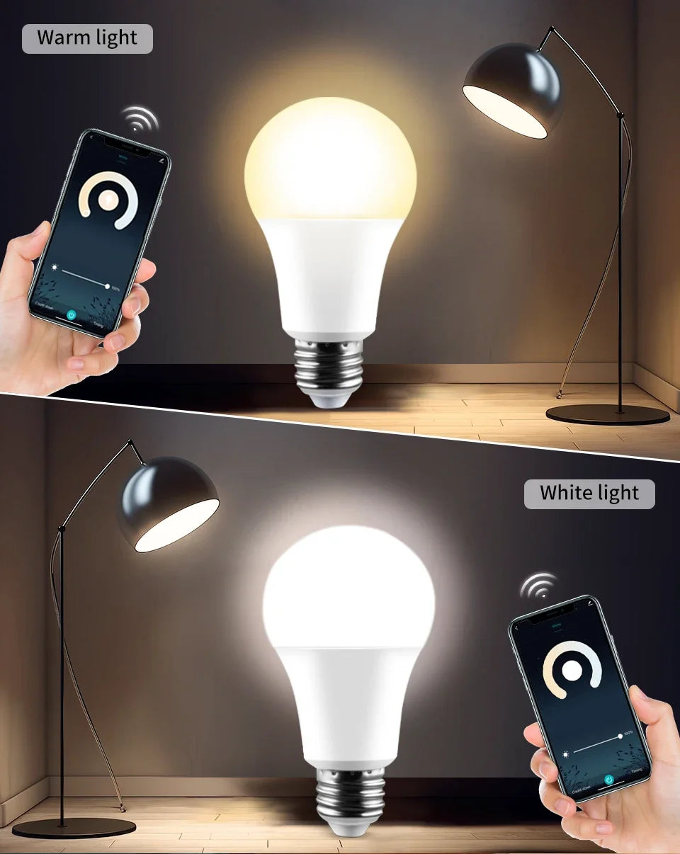 E27 WiFi Smart LED Light Bulbs 12W 15W 20W LED Lamp Dimmable Cozylife APP Control Home Lighting Support Alexa Google Assistant