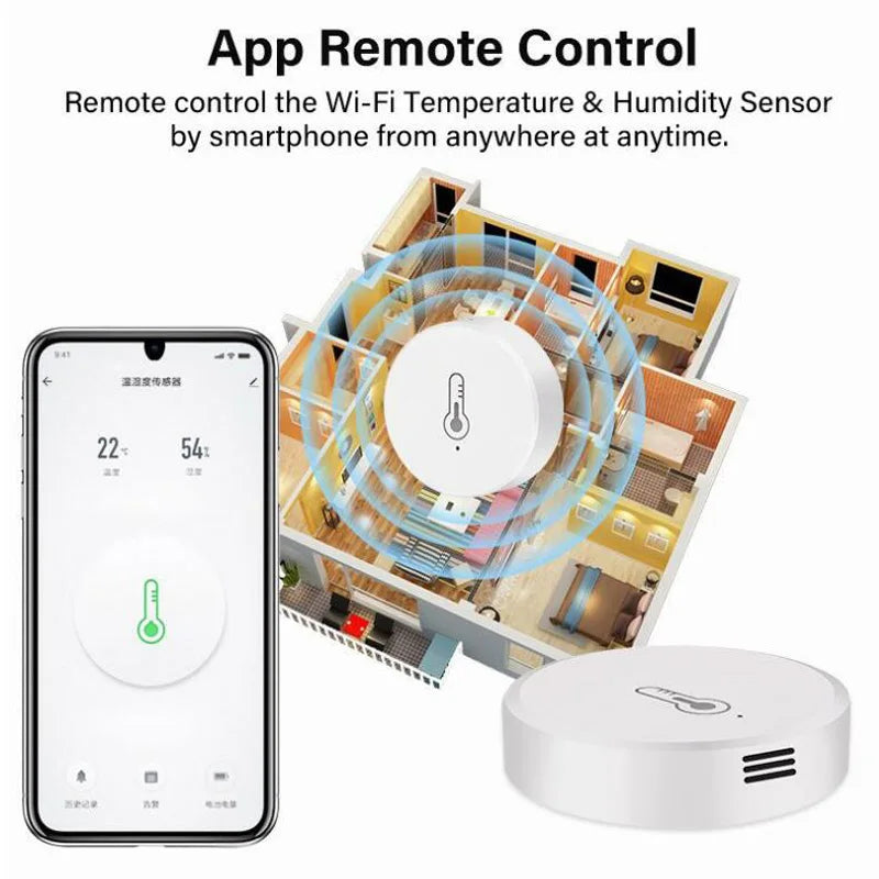 IHSENO Real Time Tuya Smart Life Zigbee Temperature And Humidity Sensor Thermometer Monitor Work for Alexa Google Home Assistant