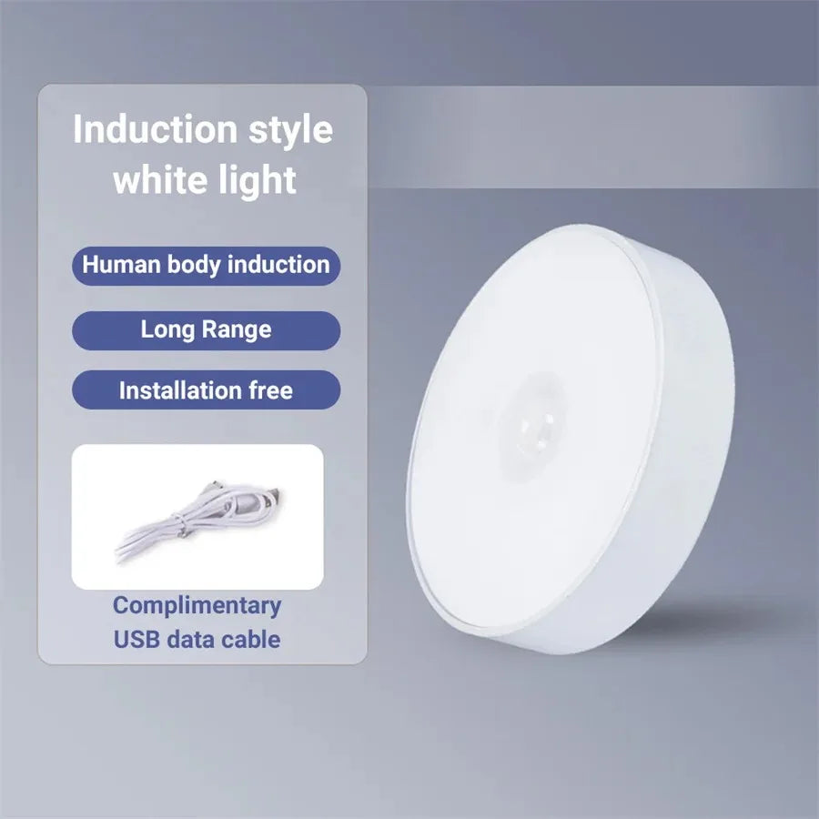 USB Rechargeable Motion Sensor Night Light LED Lamp for Kitchen Bedroom Stairs Hallway Cabinet Closet Wardrobe -Energy Efficient