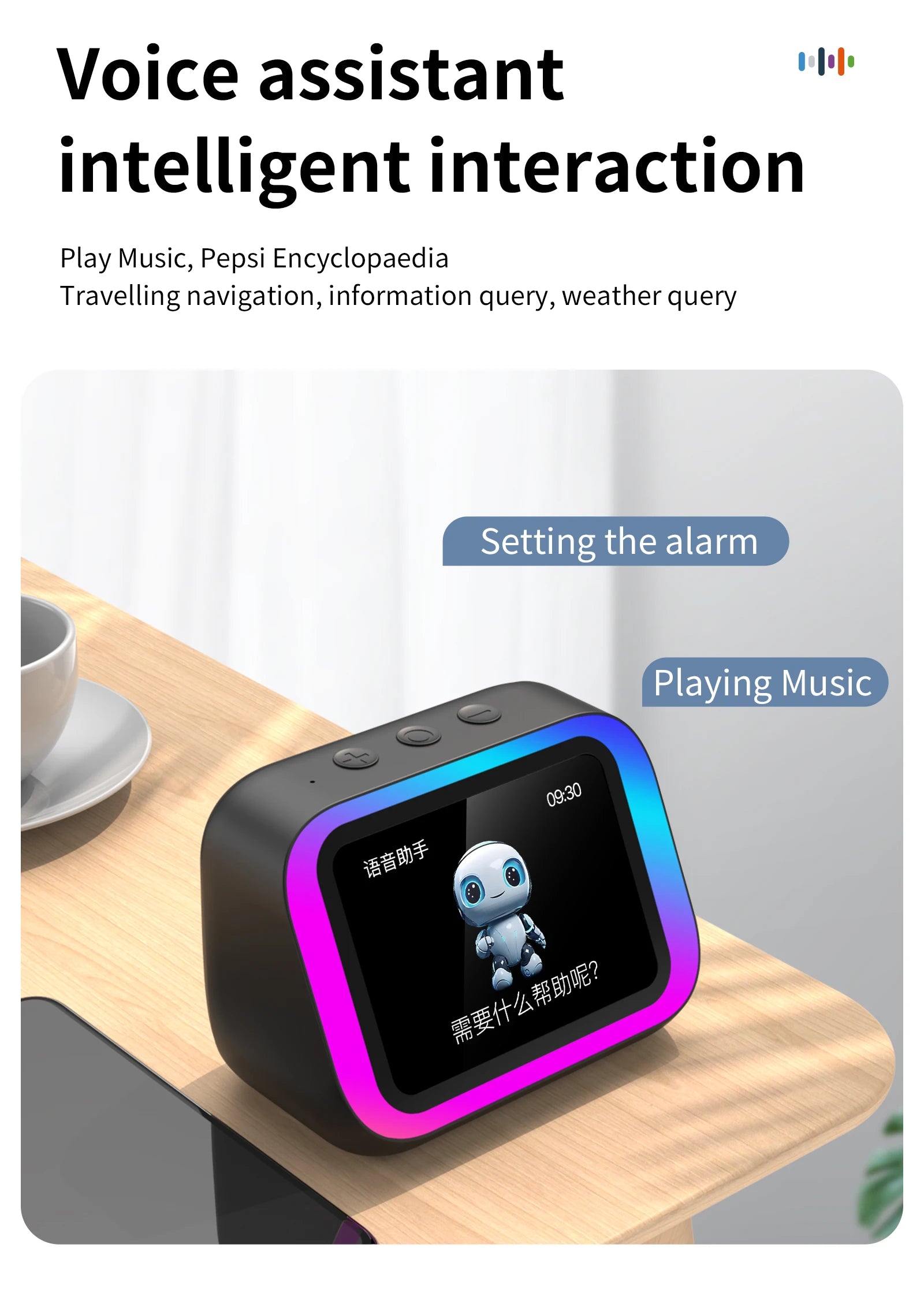 2026 New Smart Speaker with Screen Display Multifunctional Voice Assistant Great Bluetooth Intelligent Home Hub Photo Album Gift