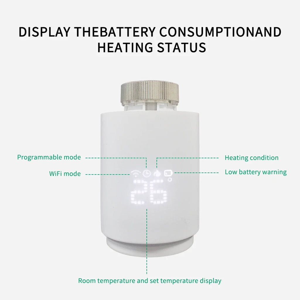 Tuya Smart Home Zigbee 3.0 Thermostatic Valve Radiator Zigbee Thermostat Radiator Zigbee Thermostatic Valve Alexa Google Home