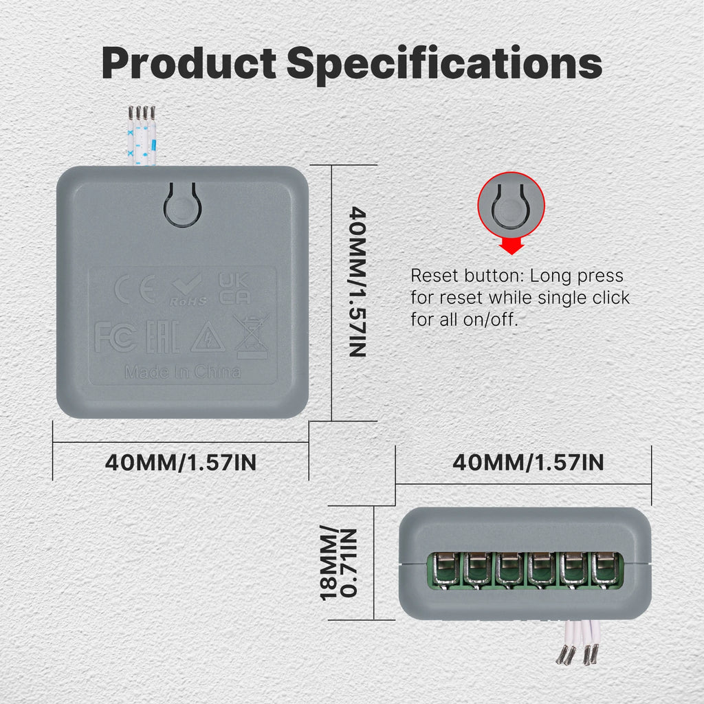 MOES Tuya WiFi Zigbee Mini DIY Smart Switch Module 1-4 Gang Timer Home Automation Compatible with Google Home Alexa