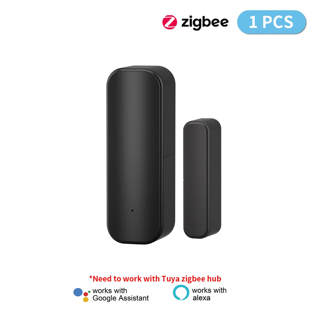 WiFi or Zigbee Door Sensor Tuya Smart Home Security Door Open Alert Sensor Window SensorAlarm System Voice Control