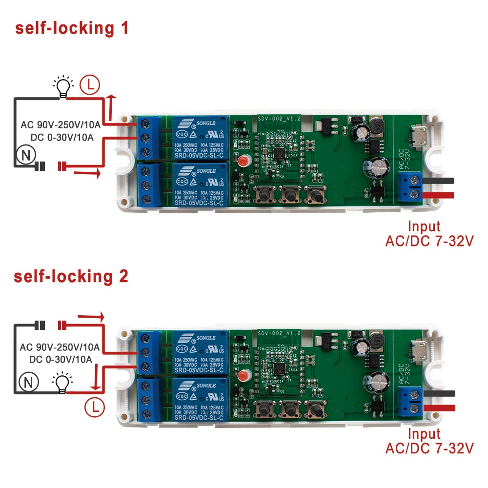 eWelink Smart Home 2CH Wifi Motor Forward Reverse Switch USB 5V DC 12V 24V 32V 85-250V 220V 2 Channel Module Relay,Alexa Googole