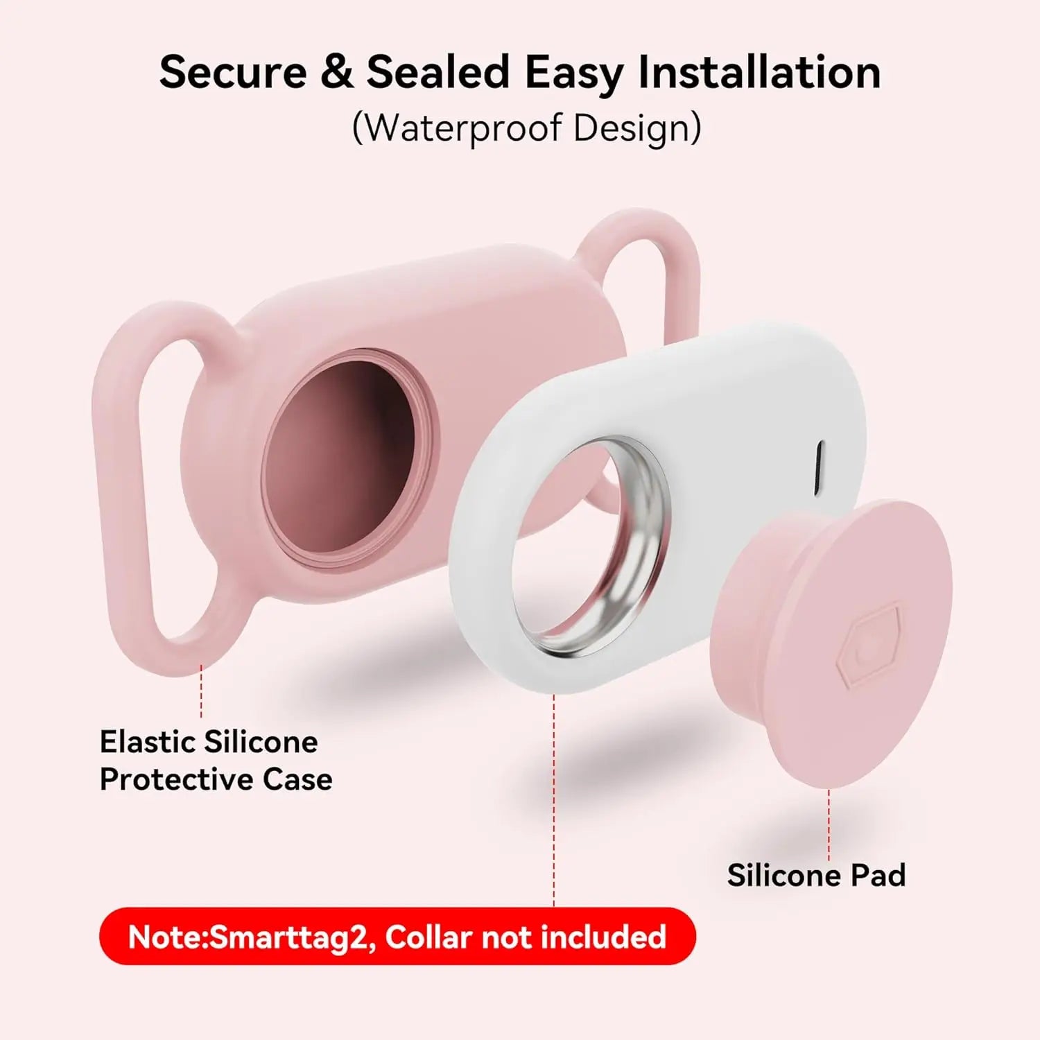 For Smarttag2 Dog Cat Collar GPS Finder Holder Soft Silicone Protective Case Waterproof For Samsung Galaxy SmartTag 2 Accessory