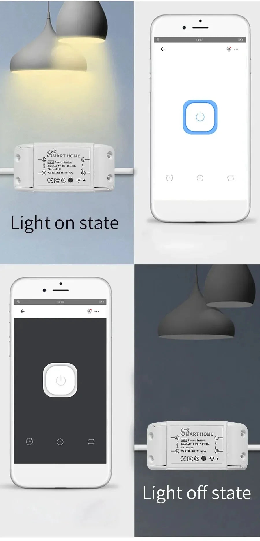 Basic WiFi Switch Relay Module DIY MINI Home Switch SmartLife APP Wireless Voice Remote Control Timer Switch Alexa