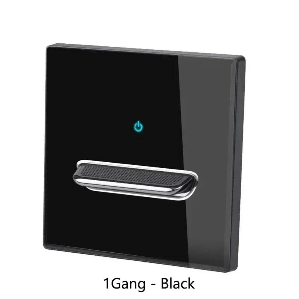 Glass Touch Switch Tempered Crystal Panel 1/2/3/4 Gang Wall Light Switches Sensitive LED Backlight Metal Push Button 110V 220V