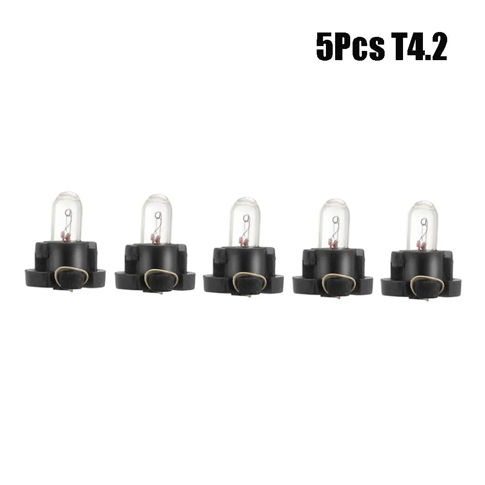 5/10pcs T3/T4.2 Halogen Bulb Car Board Instrument Panel Lamp 4300K 1-1.4W Halogen Lamp Indicator Wedge Car Dashboard LED Lights