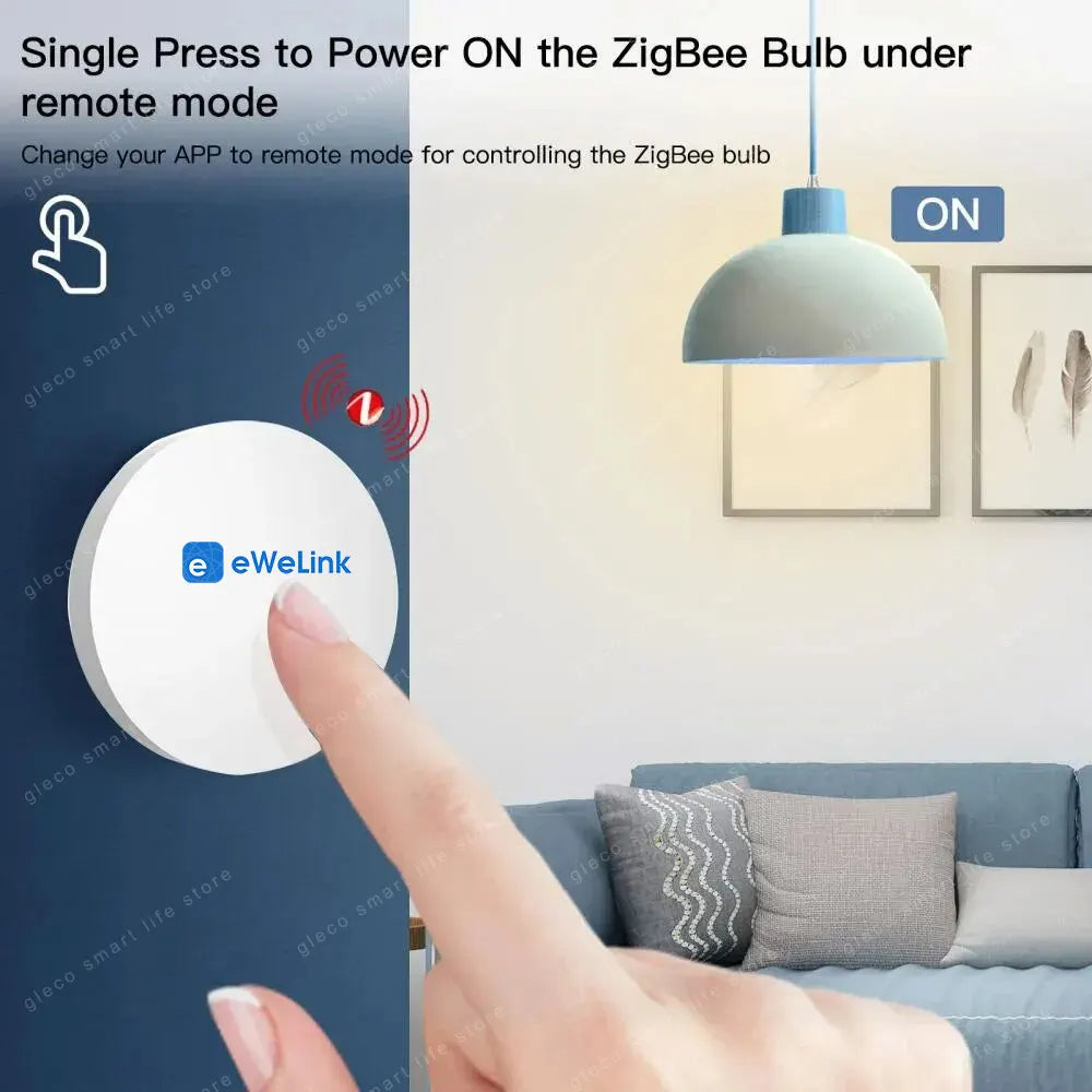 Zigbee Smart Push Button Wireless Scene Switch Ewelink App Remote Control Smart Automation Scenario Switch Work With Zigbee2MQTT