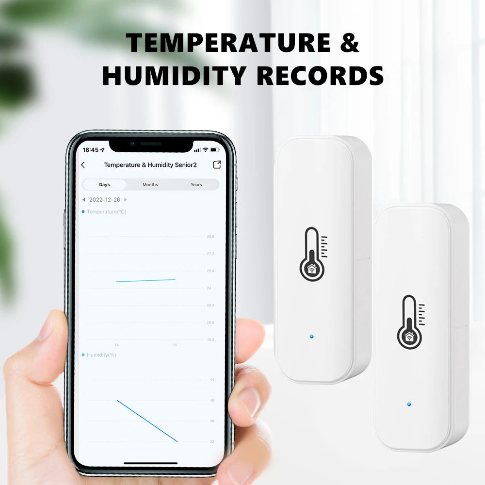 Tuya Smart WiFi Zigbee Temperature And Humidity Sensor Indoor Thermometer Hygrometer Monitoring Works With Alexa Google Home