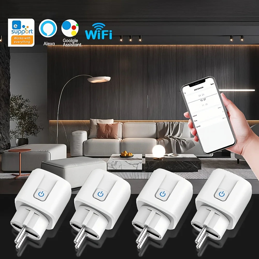 EWeLink Smart WiFi Socket EU Remote Control/Timer Switch/Battery Count Compatible With Google Home Alexa