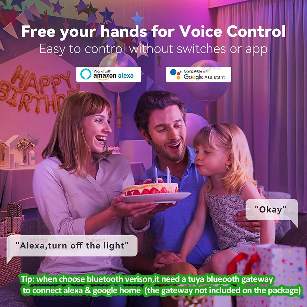 Tuya Smart E27 LED Bulb 15W 20W 110V 220V Bluetooth/WiFi RGB Dimmable Light Bulbs Led Lamp For Alexa Google Home Smart Life App